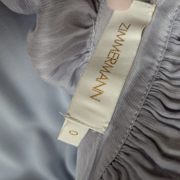 Zimmermann Lavender High-Neck Long-Sleeve Mini Dress - Picture 5 of 6